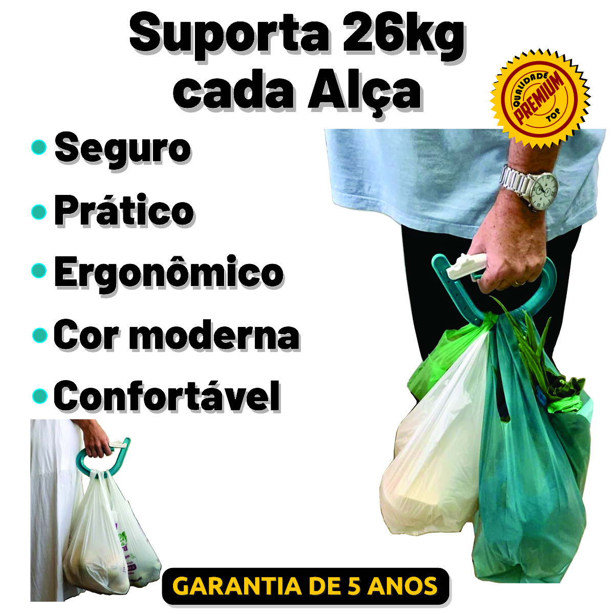 Embalagem do Pega Sacola — informações
