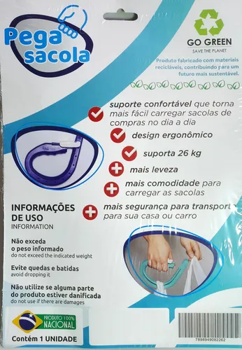 Pega Sacola — Vista da Embalagem verso